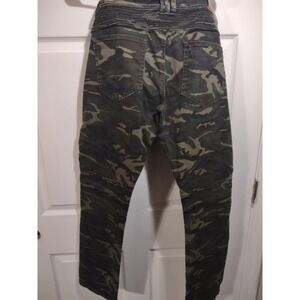 Raw X Mens Moto Biker Jeans Camo Camouflage Ribbed Panel Pants 34x32 Standard